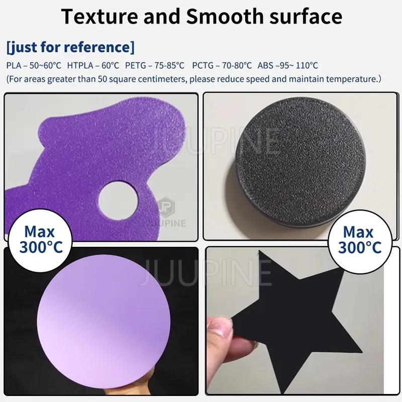Black Smooth Hot Bed For Kobra S1 Pei Honeycomb Square 264x276 Smooth Textured Kobra S1 Combo Buildplate Double Sided S1C Parts