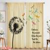 2 Stück 2D Flachdruck Fenstervorhänge Libelle Löwenzahn Umarmung Geschenk Polyester Ohne Strom Ganzjährige Party & Feiertag