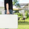 Tavolo Pieghevole Tavolo da Campeggio Tavolo da Giardino Altezza Regolabile Alluminio MDF Bianco