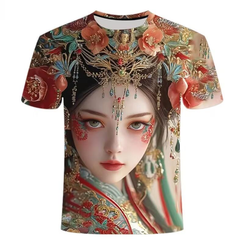 New Summer Men's 3D Digital Printed Short-Sleeve T-Shirt