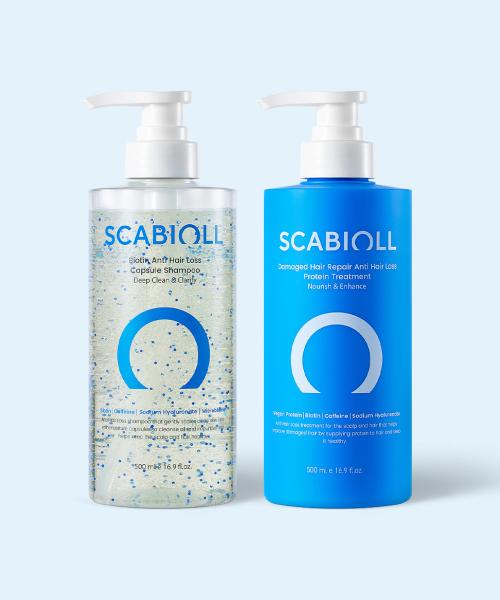 

Scabioll Biotin Hair Loss Symptom Relief Capsule Shampoo 500ml+treatment 500ml NONE