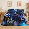 3D Billie Eilish Singer Star Flannel Blanket Soft Warm Throw Blanket for Bedroom Living Room Bed Travel Camping Picnic Gift