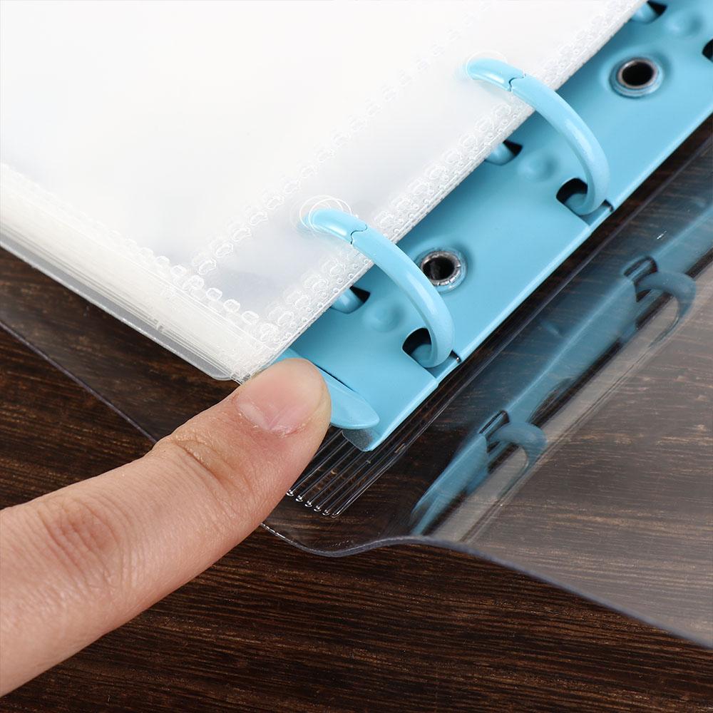 Waterproof $1000 Money Savings Challenge Binder PVC Button Closure Mini Budget Binder Notebook Pink/Blue Portable