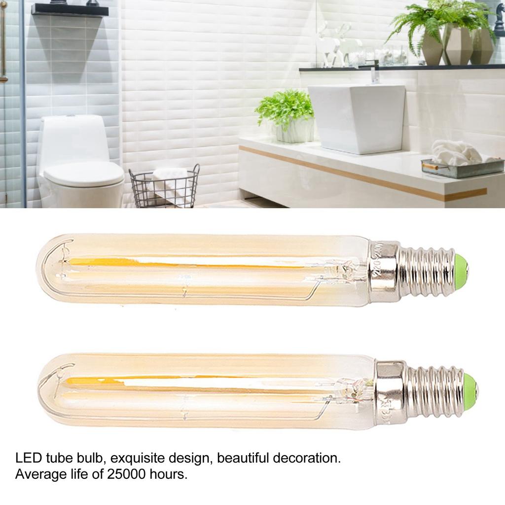 2Pcs LED Tube Bulb 4W E14 2300K Tubular Light Lamp Bulbs T20x120  for Lighting