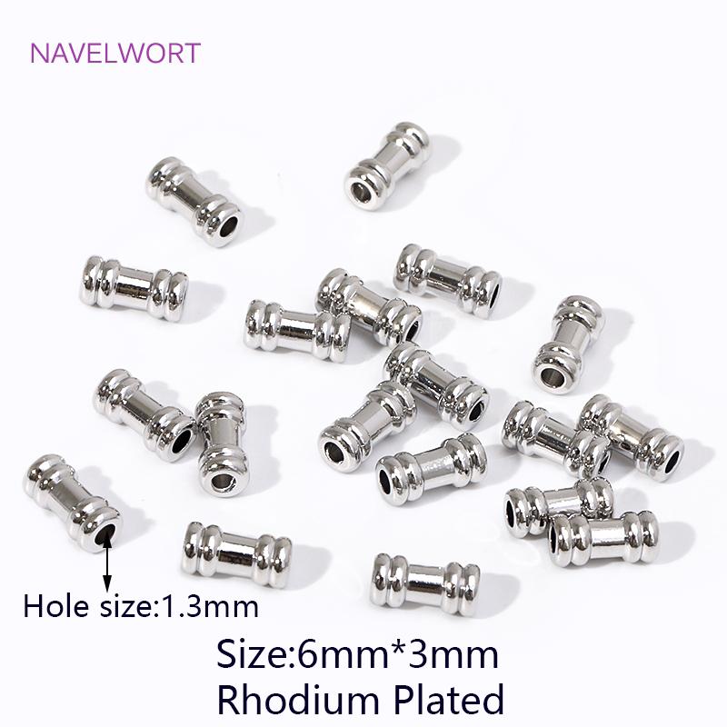 Wholesale 18k Gold Plated Straight Tube Beads Brass Metal Spacer Beads For Beading Jewelry Fittings,DIY Jewelry Making Supplies