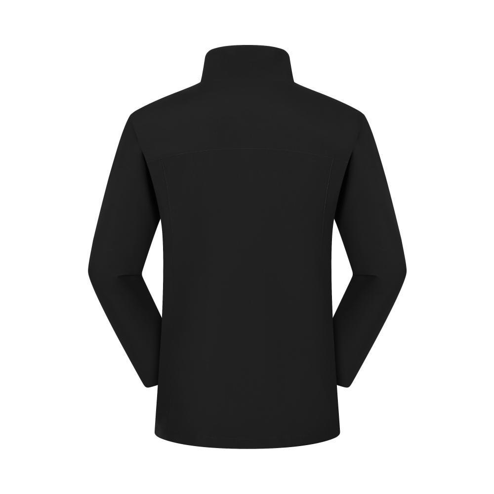 Solid Color Thin Windbreaker with Logo and Anti-Static Stand-Up Collar