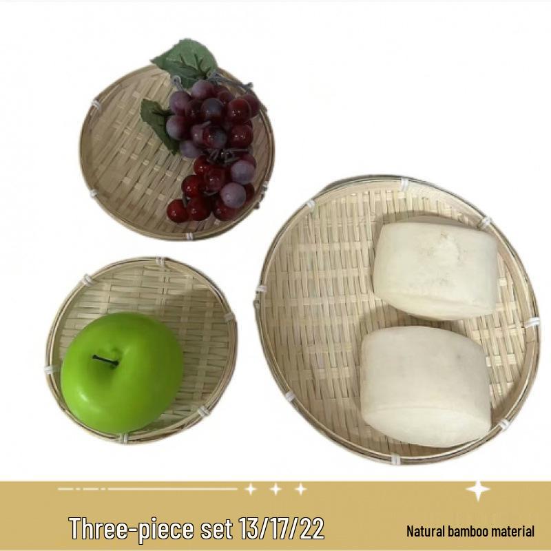 Insect-Proof Bamboo Mesh Basket for Winnowing, Sifting, and Food Drying