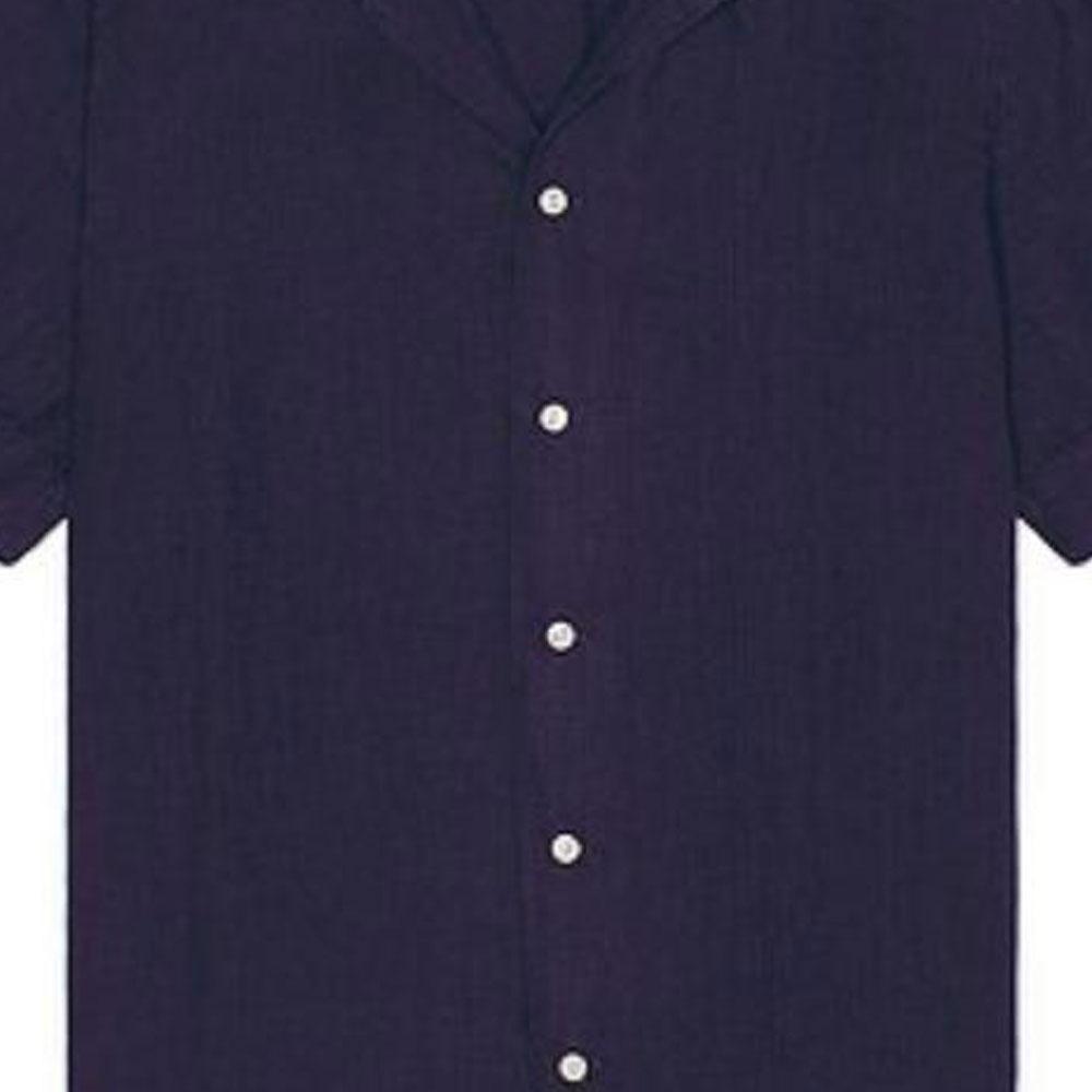 Polo Ralph Lauren Solid Color Single-Breasted Short Sleeve Shirt Men shirts Navy-Blue 710962261-003