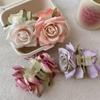 Cloth Rose Hair Clip Peony Flower Large Shark Clip Cute Flower Hair Claw  Girl