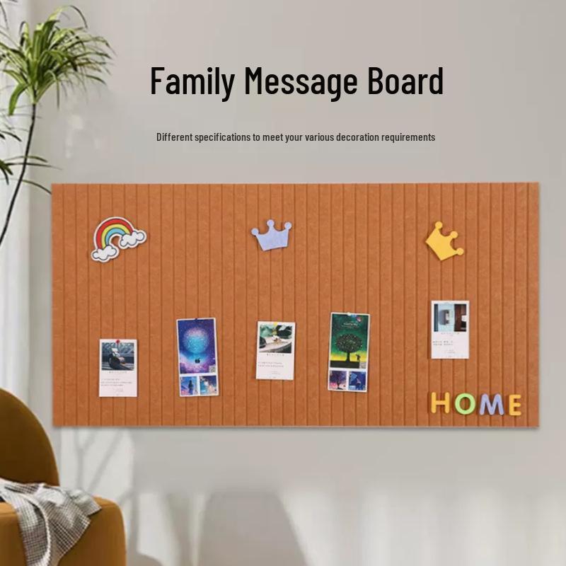 

Vertical Stripe Felt Bulletin Board – Wall Decoration & Message Display Board with Pushpin Compatibility 60x120cm - 9MM Vertical Stripe