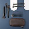 10Pcs Matte Gray Handle Makeup Brush Set Rubber Paint Soft Dense Fiber Face Eye Brushes Professional Elegant Kit