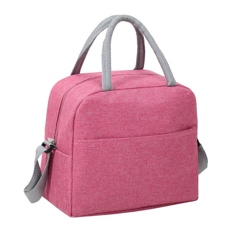 New Oxford Cloth Insulated Lunch Bag with Aluminum Foil, Crossbody Bento Bag for On-the-Go Meals