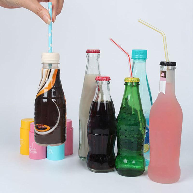1Pcs Mini Water Drill Bottle Opener Tools Drink Punch Bottle Cover Hole Punch Opener For Straw For Party