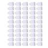 50pcs Empty Travel Bottles Keychain Holders Set Portable Travel Bottle Kit 30ml Reusable Bottle with Keychain Hook White