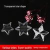 Transparent PS Plastic Pentagram Hexagon Star Christmas Charms