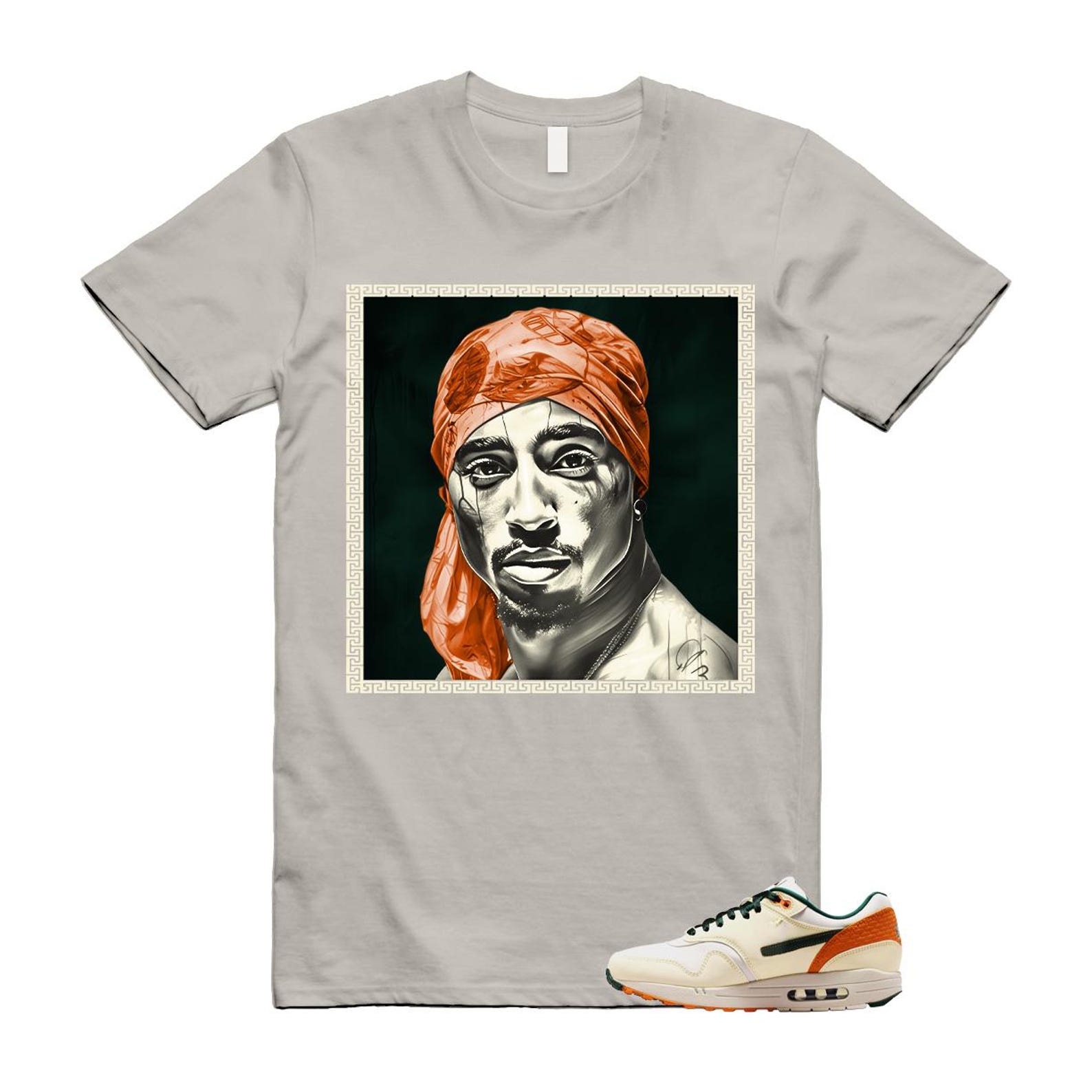 Air Max 1 Orioles Coconut Milk Pro Green Orange Horizon T Shirt Match PAC L