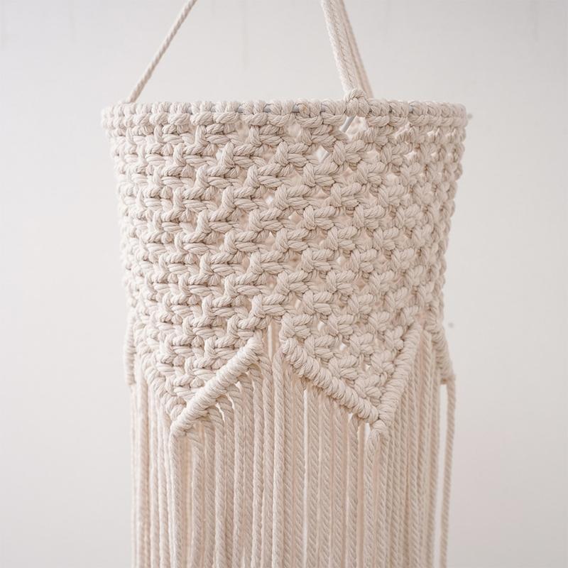 Chandelier Shade, Handmade Pendant Lighting Cover Lamp Shade, 25x55cm Cotton Hand Woven Pendant