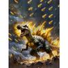 Children's T-shirt and shorts set, fashionable dinosaur short sleeved shorts, outdoor street style super domineering outfit, boys' outdoor set