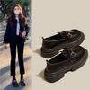 Platform women's single shoes, small leather shoes jk shoes 2026 autumn new British retro metal mouth student soft sole