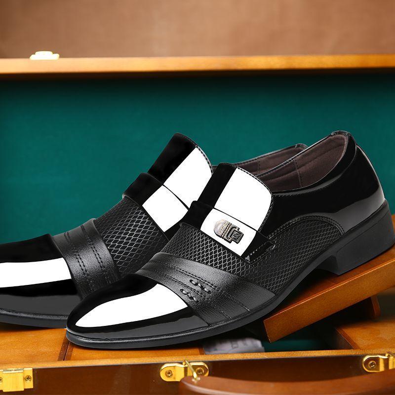Spring and Autumn Men's Business Dress Leather Shoes Youth Pointed Large Size Men's Shoes Casual Fashion Shoes