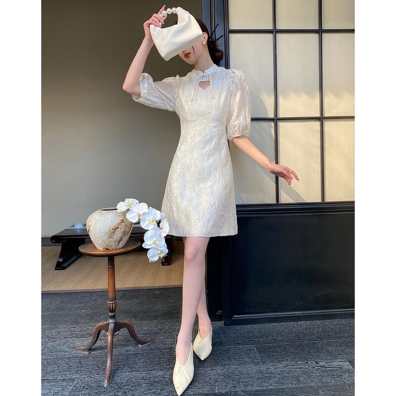 Demana Journey to Jiangnan Chinese Style Stand Collar Dress