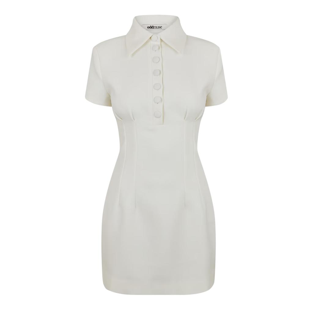 Muse Womens/Ladies Button Slim Mini Dress