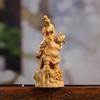 Solid Wood Zhu Bajie Carries His Wife On His Back Sculptures Figurines Journey To the West Character Home Decoration WeddingGift
