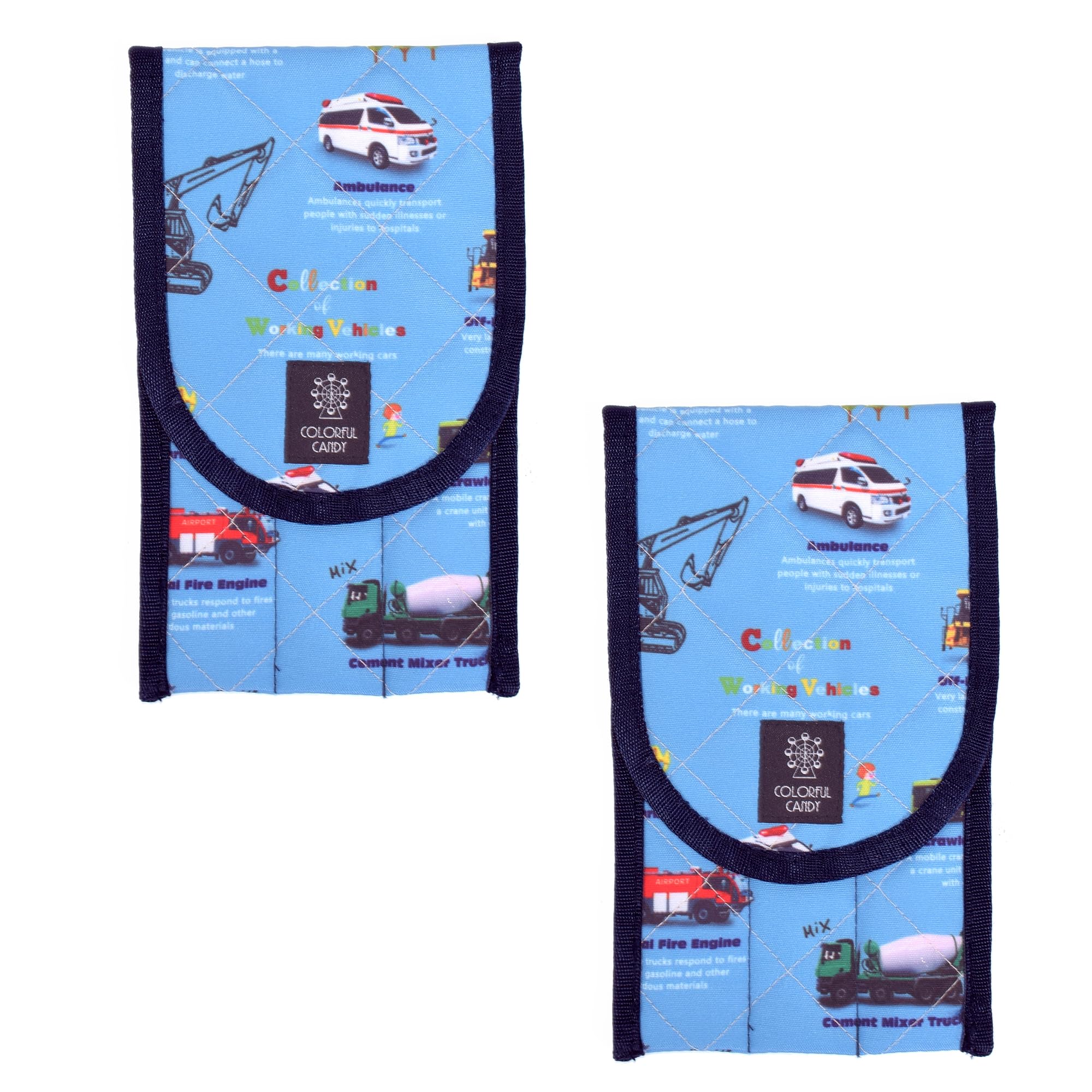 

COLORFUL CANDY STYLE Cutlery and with a Car Encyclopedia Set of Cool for and Elementary Spoon and Fork NP202202 Case, Water-Repellent Quilted, Design,