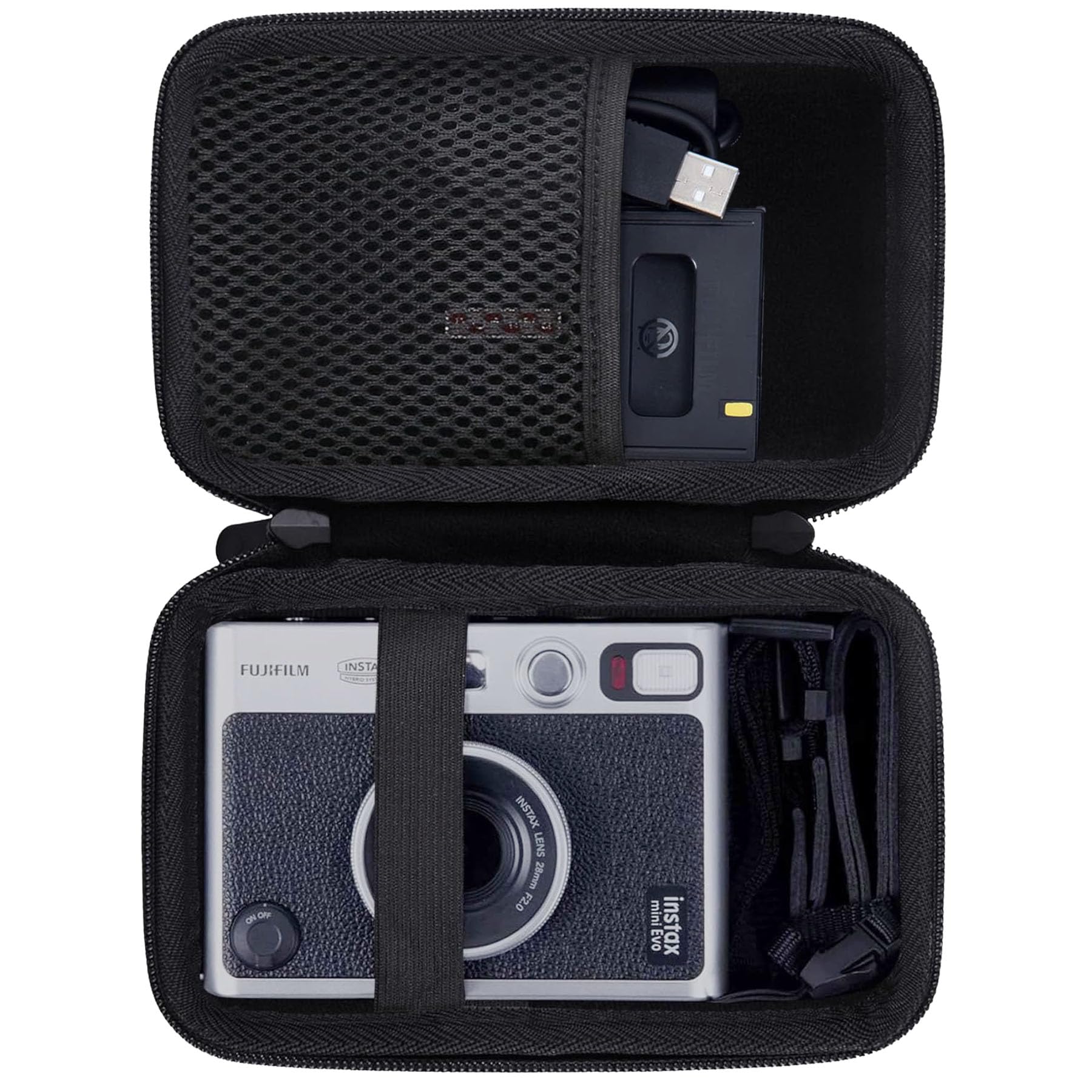

WAIYUJP Чехол для хранения Совместимый FUJIFILM Cheki Evo Гибридная камера моментальной печати instax mini Evo INS MINI EVO Защитный чехол для хранения и переноски (черный) чёрный
