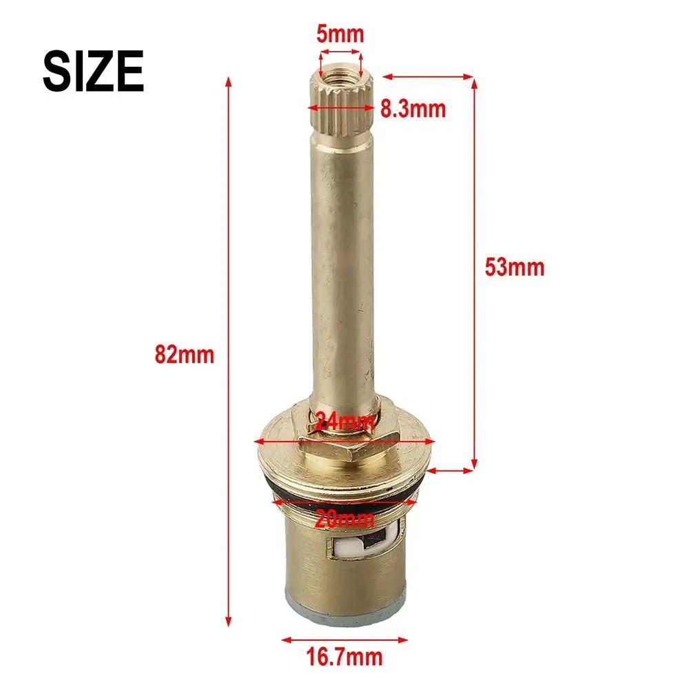 1 Stück 76mm 82mm Wasserhahnventilkern Kupfer Messing 1/2 Zoll Schnittstelle Wasserhahnkartuschen Verlängerter Langer Griff Oberteile Ventile Armaturen