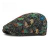 Women's Jacquard Butterfly Flat Cap Ivy Cap British Retro Brocade Woven Gatsby Cabbie Hat Adjustable Strap Ethnic Style