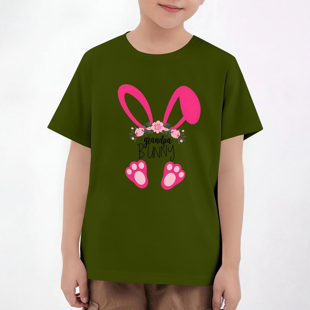 Easter Children's Neck Short Sleeve Print Top