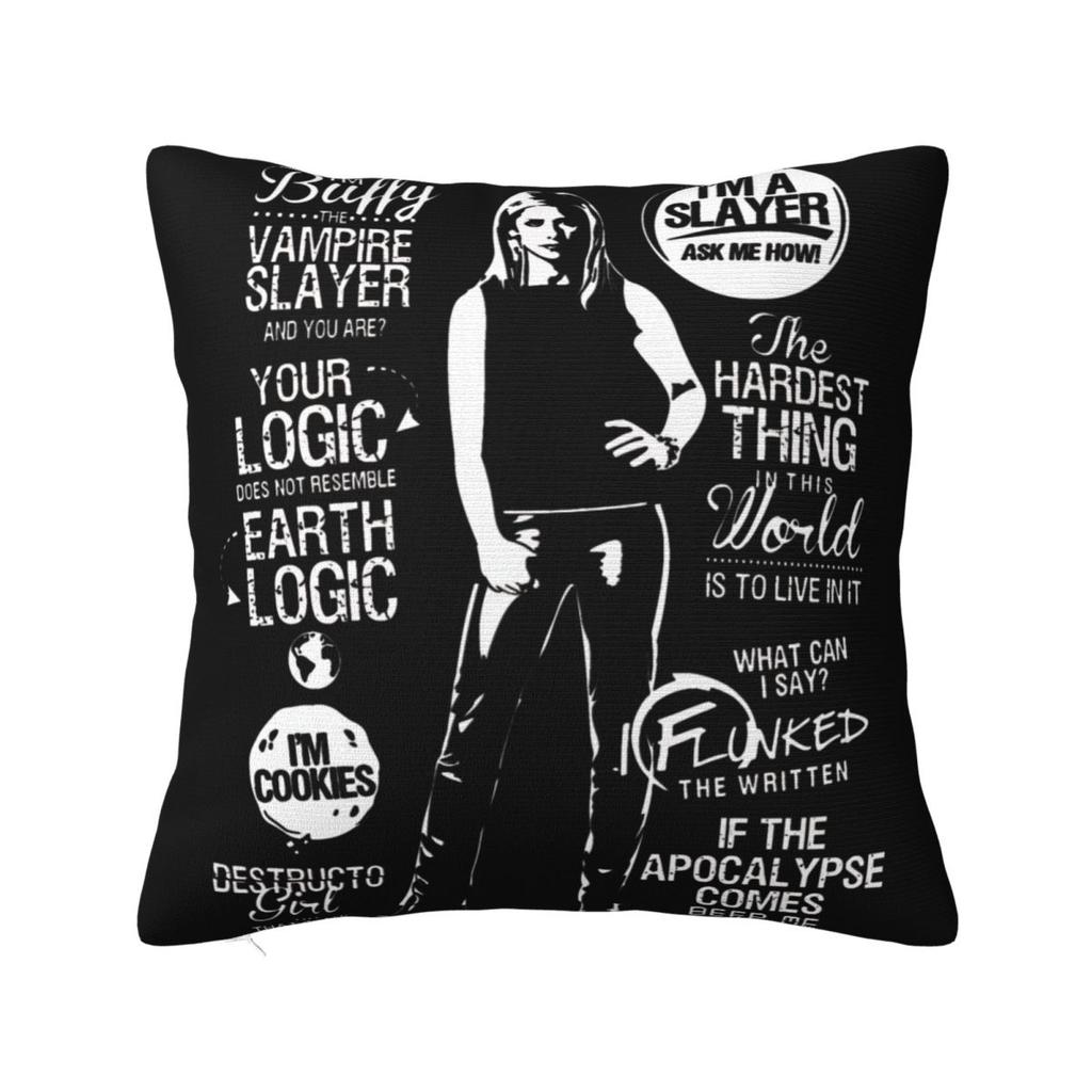 Buffy The Vampire Slayer Printed Pillowcase Cushion Cover Throw Pillow Cover Y2K Sofa Decorations Zippered Multi Size