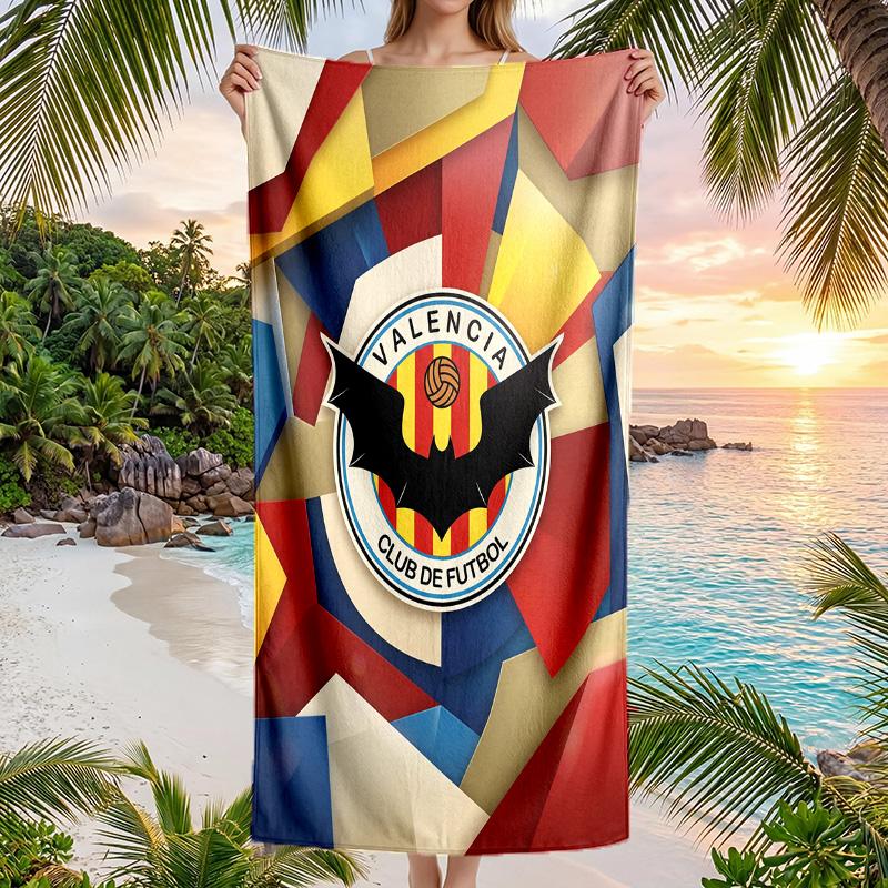 Valencia FC print Quick Dry Beach Towel Microfiber Absorbent Portable Travel Swimming Towel