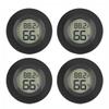 2Pcs Humidity Meter Pet  Acrylic Box Round Digital LCD Thermometer for Car Indoor Room Cigar Wine Cabinet Digital Temperature