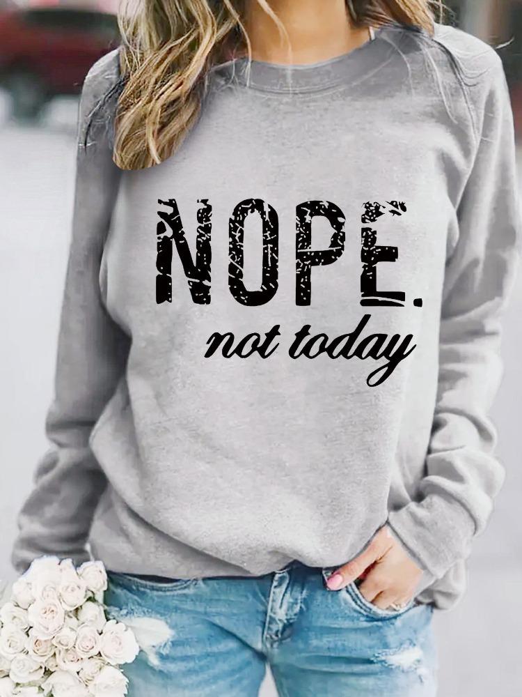American European Cross Border Fashion Casual Women Long Sleeve Printed Slogan Sweatshirt
