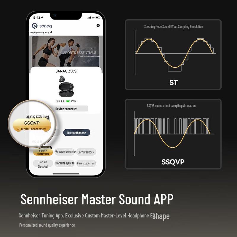 SANAG Z50 Pro Max Open-Ear Clip-On Bone Conduction Bluetooth Headphones