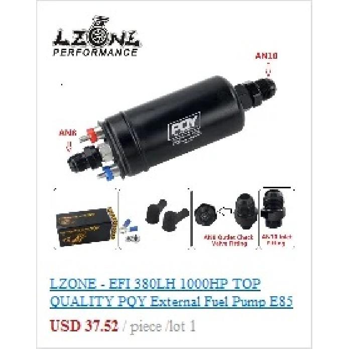 LZONE - TOP QUALITY External Fuel Pump 044 OEM:0580 254 044 Poulor 300lph Come with White Pack JR-FPB044
