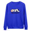 Women's Fashion Cow Printed O- Neck Long Sleeve Loosen Sweatershirt Top