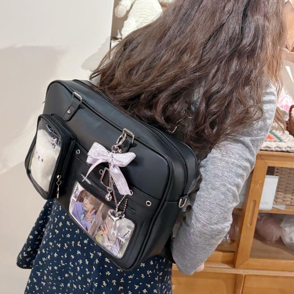 Japon retro moda tek omuz çapraz sırt çantası