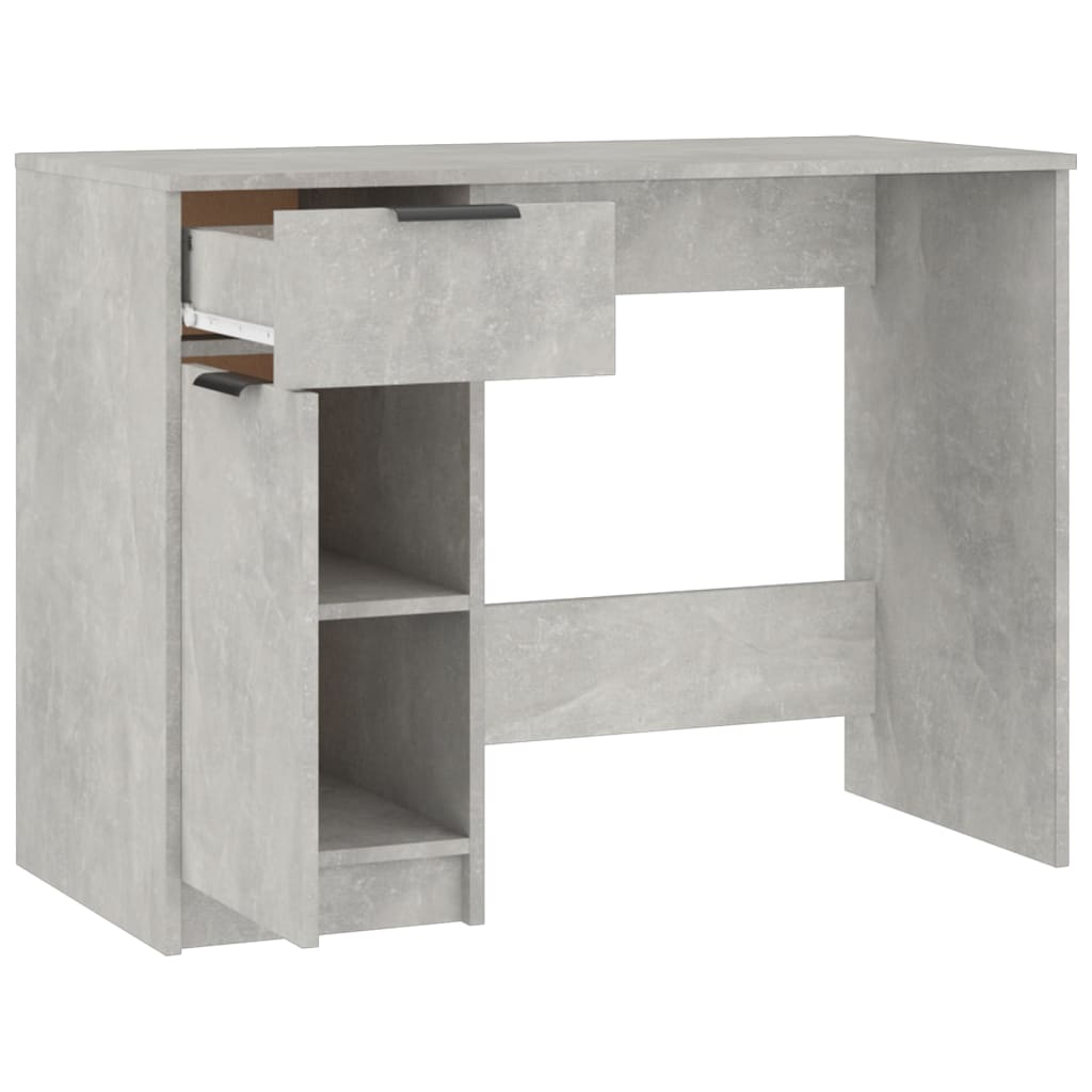 Desk Concrete Grey 100 x 50 x 75 cm Engineered Wood