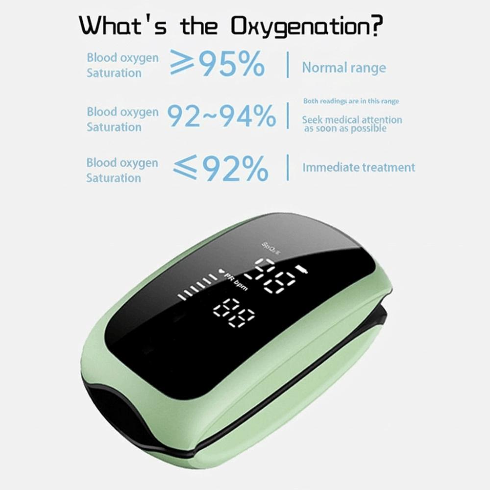 Oxygen Blood Saturation Blood Oxygen Meter Wireless Fingertip Oximeter  Portable Monitoring