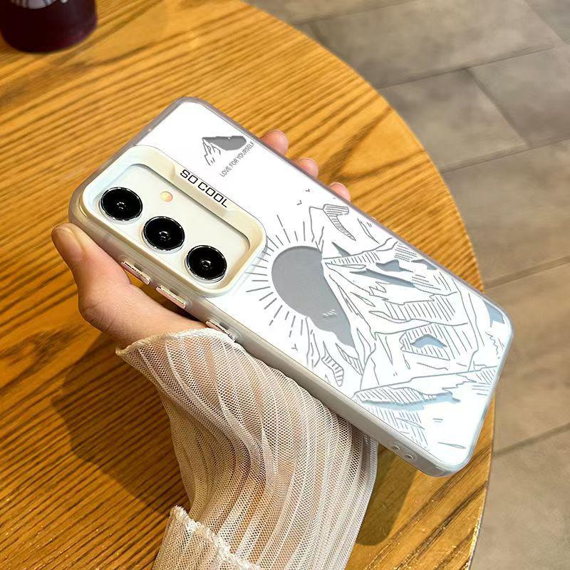 Sunshine Golden Mountain Phone Case for Samsung Galaxy S25 Ultra/S24/S21/A55/A56