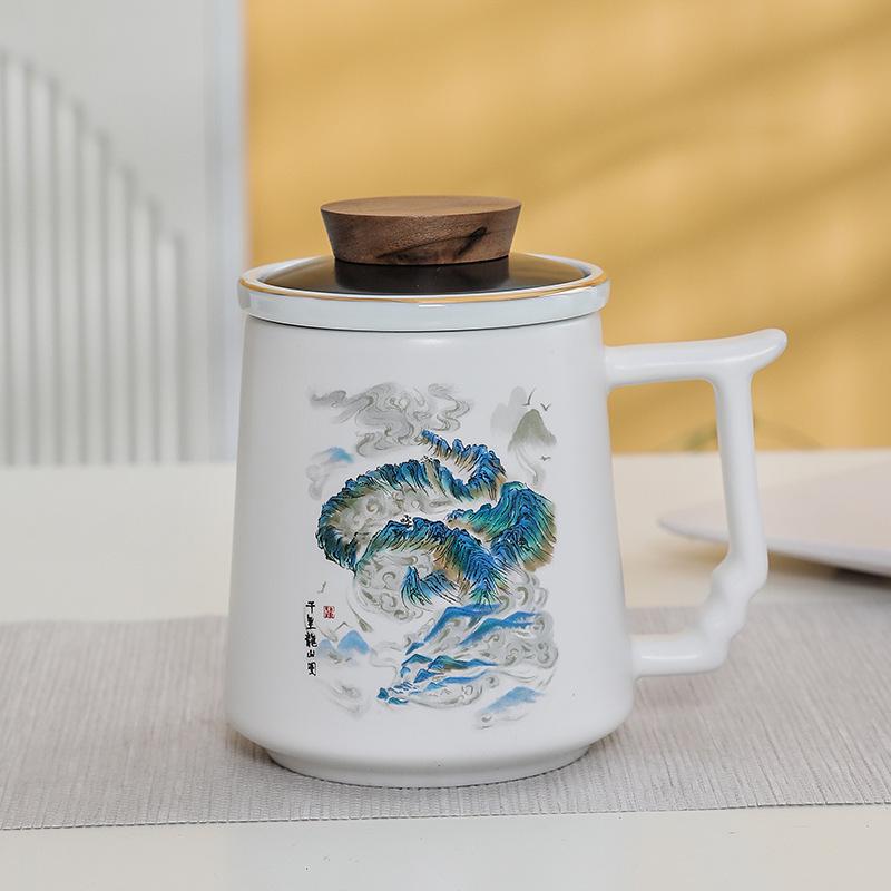 Premium Ceramic Mug with Custom Logo - Gift for Annual Company Event or Cultural Souvenir