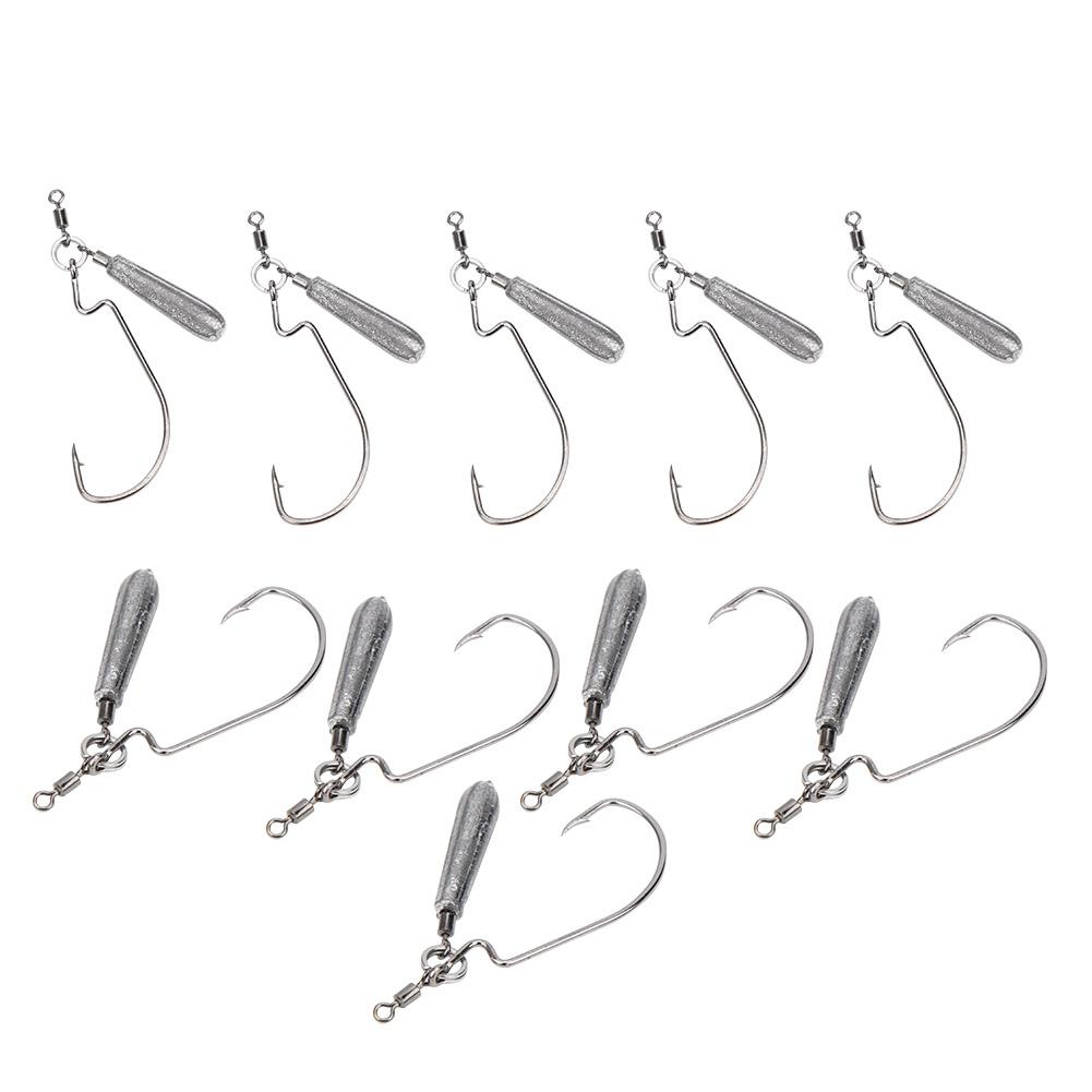 2Bag Weight HighCarbon Steel Crank Hook Lure Bait Counterweight Fishing Accessory