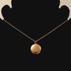 316L Mirror Stainless Steel Glossy Round Photo Box Necklace Photo Geometric Photo Box Necklace 45CM Female