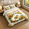 Floral Garden Theme Personalized 3Pcs Bedding Set Custom Text & Name 1 Sheet 2 Pillowcases Household Bedding 1pc