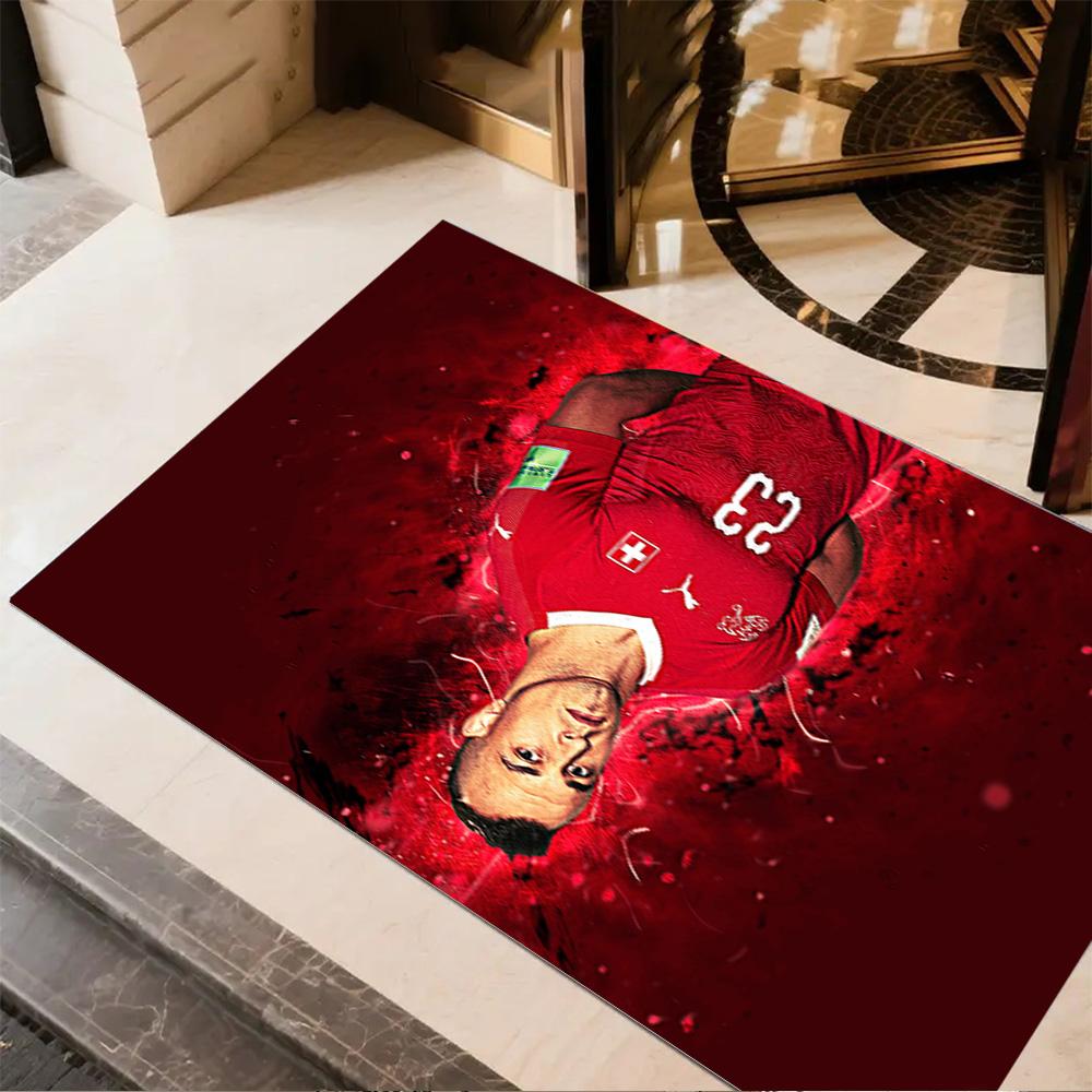 Dynamic Soccer Player Action Floor Rug Office Rug Perfect for Kitchen Decorate room Balcony Foyer Anti-slip Rug Anime Office Decor Gift for Festivals