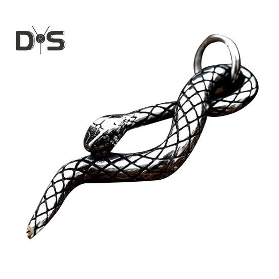 

Подвеска в виде змеи из нержавеющей стали, винтажное ожерелье в виде змеи, нержавеющая спиральная подвеска в виде змеи для готического ювелирного ожерелья A