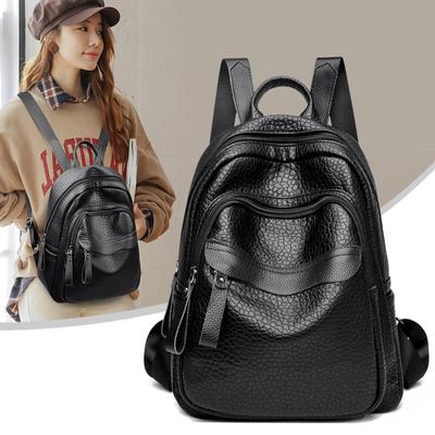 Leather Backpack for Women  Classic Travel Bag  School Bag for Girls  Luxury Brand  Fashion